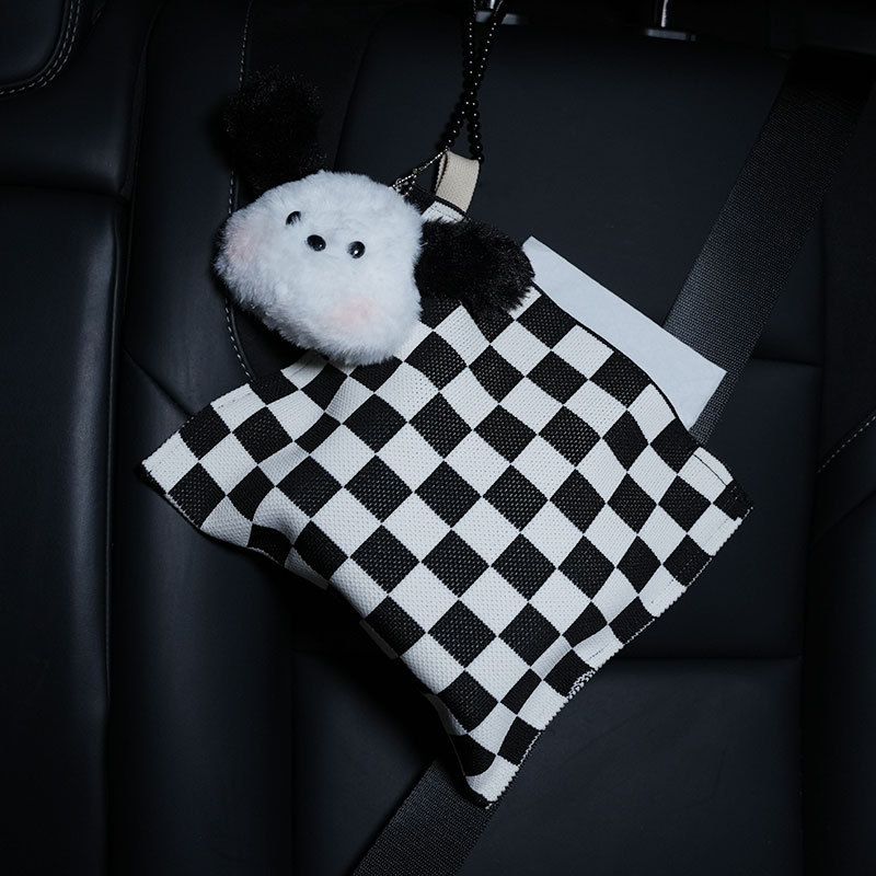 Holder — Biqi Bixing Car tissue box/set - black-white-spots-pa-tou