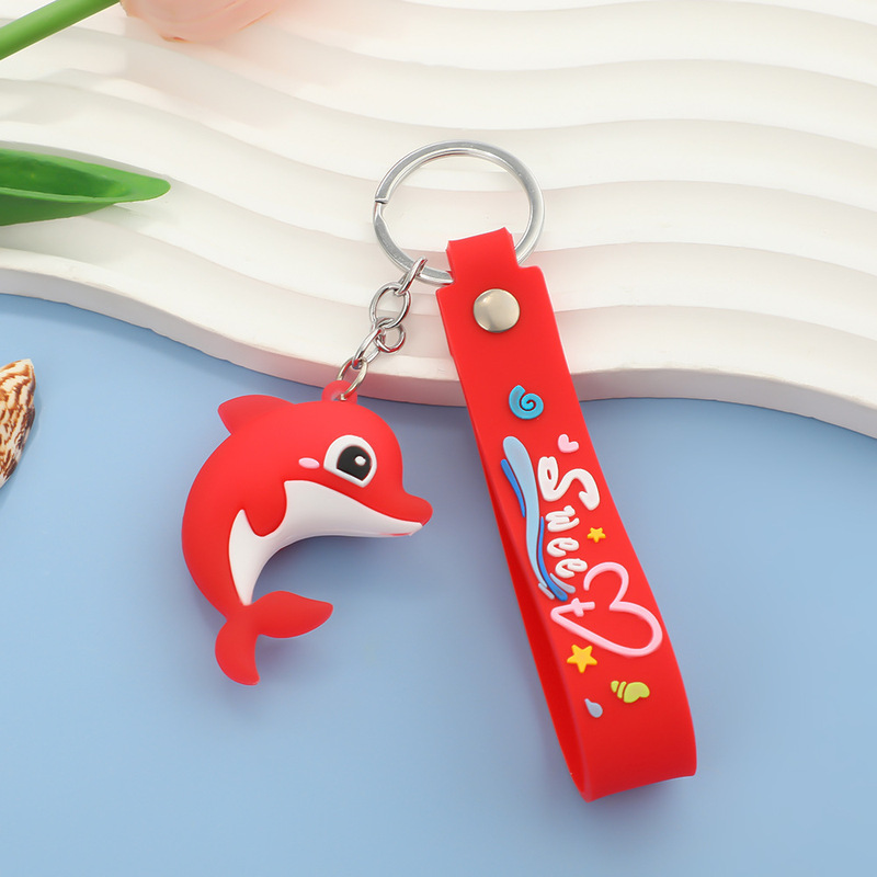 夏の海洋動物イルカタコクジラタツノオトシゴキーホルダーペンダントバッグスーパーマーケットキーホルダー卸売|undefined
