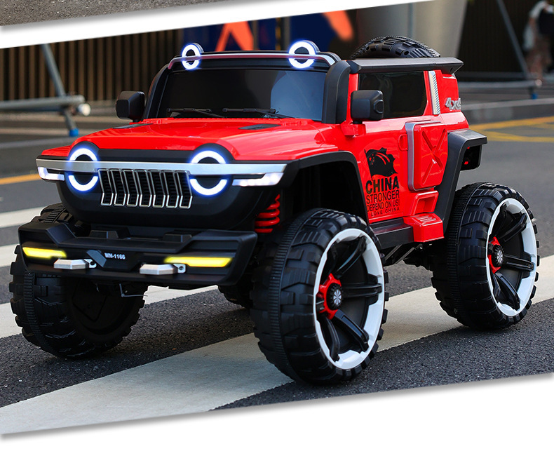 Coche eléctrico para niños puede sentarse doble coche de juguete de control remoto para bebés vehículo todoterreno de control remoto de cuatro ruedas Coche eléctrico para niños