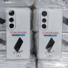 适用VIVO X200FE 5G海外透明TPU四角气囊防摔精孔透明TPU清水套