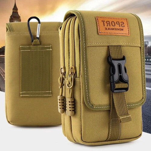 Outdoor waist bag construction site work mobile phone men's new casual mobile phone small bag tactical hanging bag wear mobile phone case delivery