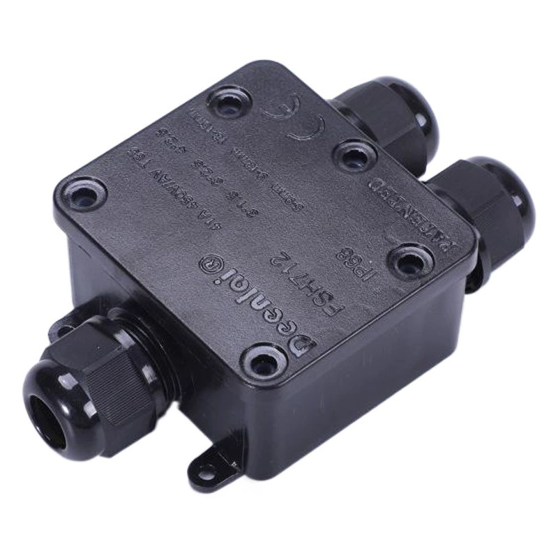 Тройник IP68 водонепроницаемый распределительная коробка черный УФ распределительная коробка CE сертификации FSH712 мощность управления распределительная коробка