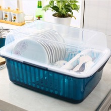 万里翔大号带盖沥水碗架 塑料碗柜 碗碟架塑料碗架碗栏 一件代发