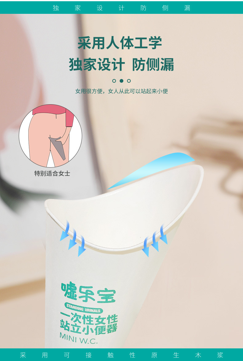 Shh Lebao Disposable Urine Cup Women's Urine Funnel Postoperative Squatting-free Shh Urinal Portable Urine Cup