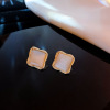 Silver needle, brand earrings from pearl, silver 925 sample, simple and elegant design, internet celebrity