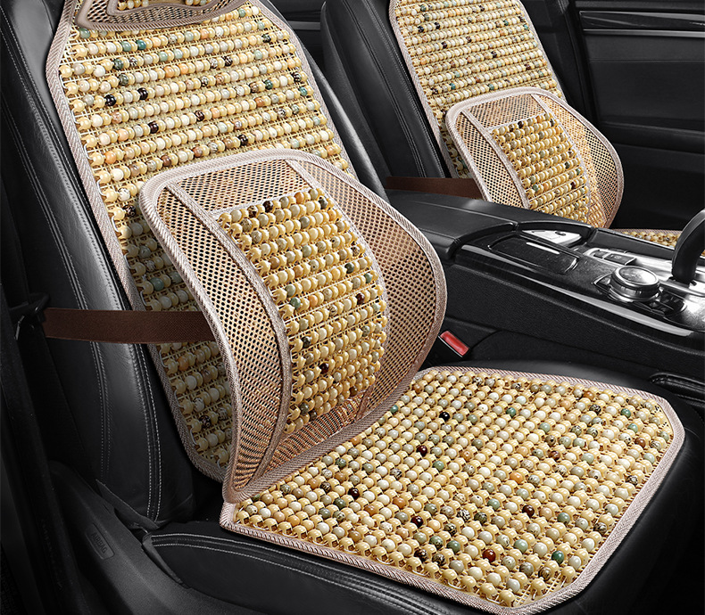 Ice Bodhi Car Seat Cushion Summer Cooling Cushion Single Piece Car Ventilated Breathable Wooden Beads Four Seasons Universal Car Seat Cushion
