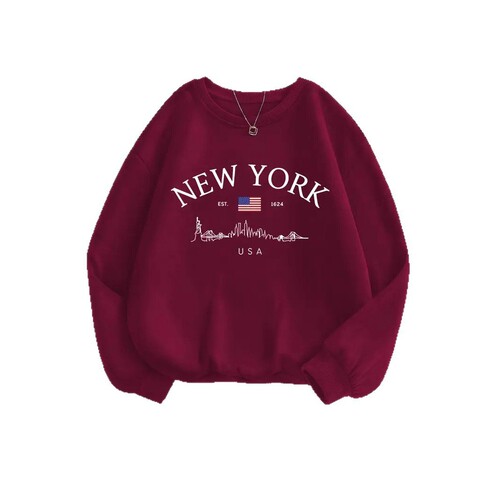 Men's Round Neck Sweatshirt with Letter Print, New Style Sweatshirt, EU Code