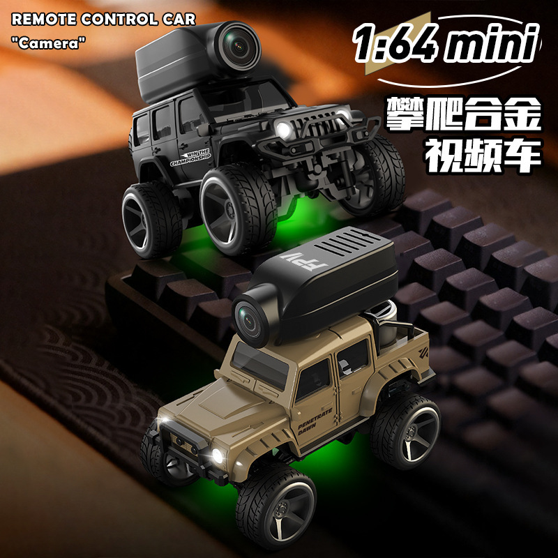 Kf32 Full Scale Alloy Off-Road Vehicle 1:64 Aerial Fpv Rear Drive Mini Remote Control Car Rc Model Cross-Border