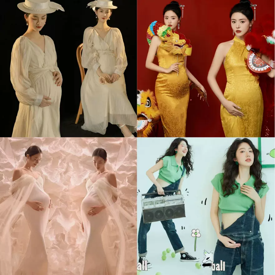 孕妇拍照服装新款影楼摄影可爱孕妈咪孕妇拍艺术照写真孕妇照服装