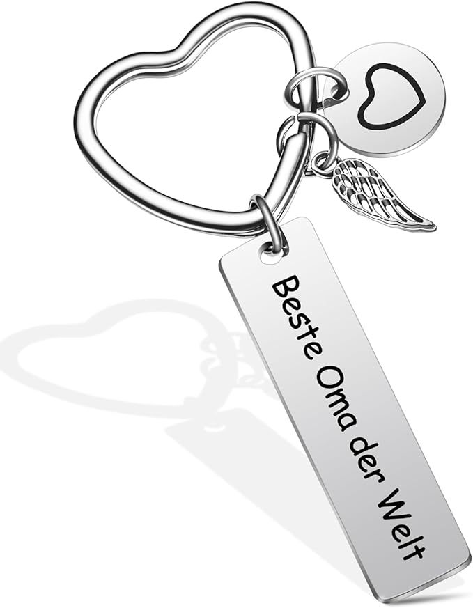 Simple Style Letter Wings Heart Shape 201 Stainless Steel Alloy Plating Carving Polishing Women's Keychain Bag Pendant display picture 4