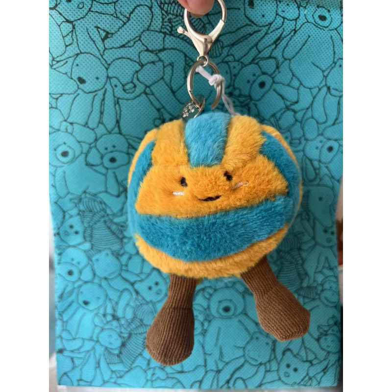 jellycat挂件三标齐全带钢印巴塞罗熊茄子牛角包 款式齐批发礼物|undefined