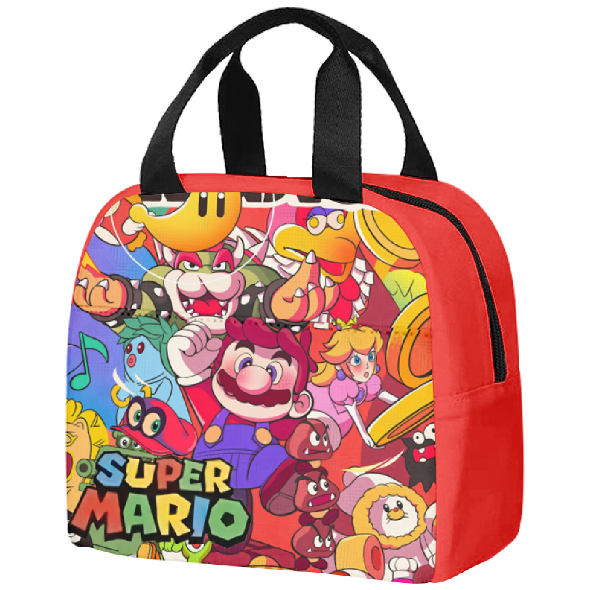 开学季夏季校园马里奥手提午餐包饭盒袋宝贝跨境外出携带午餐包