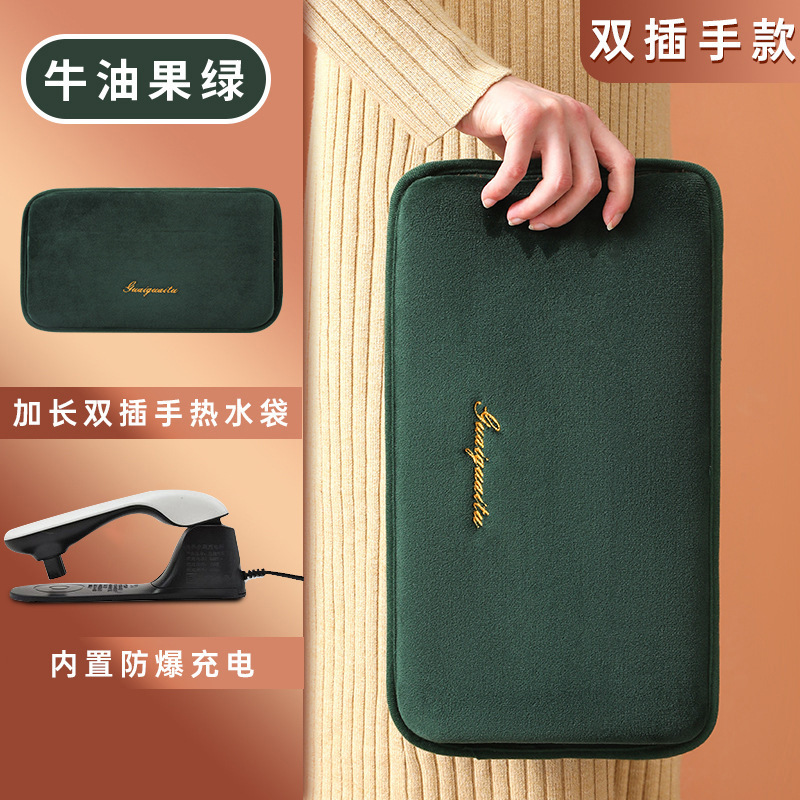 뜨거운 판매 확장 아기 벨벳 더블 플러그 녹색