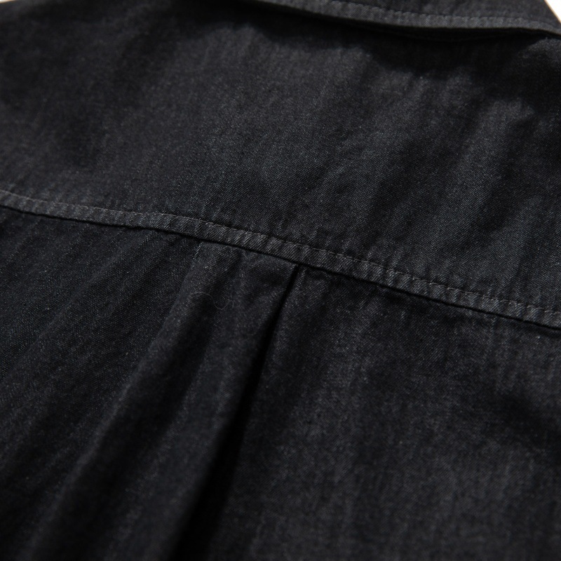 Camicia vintage in jeans da uomo stile americano retrò_voghion.com