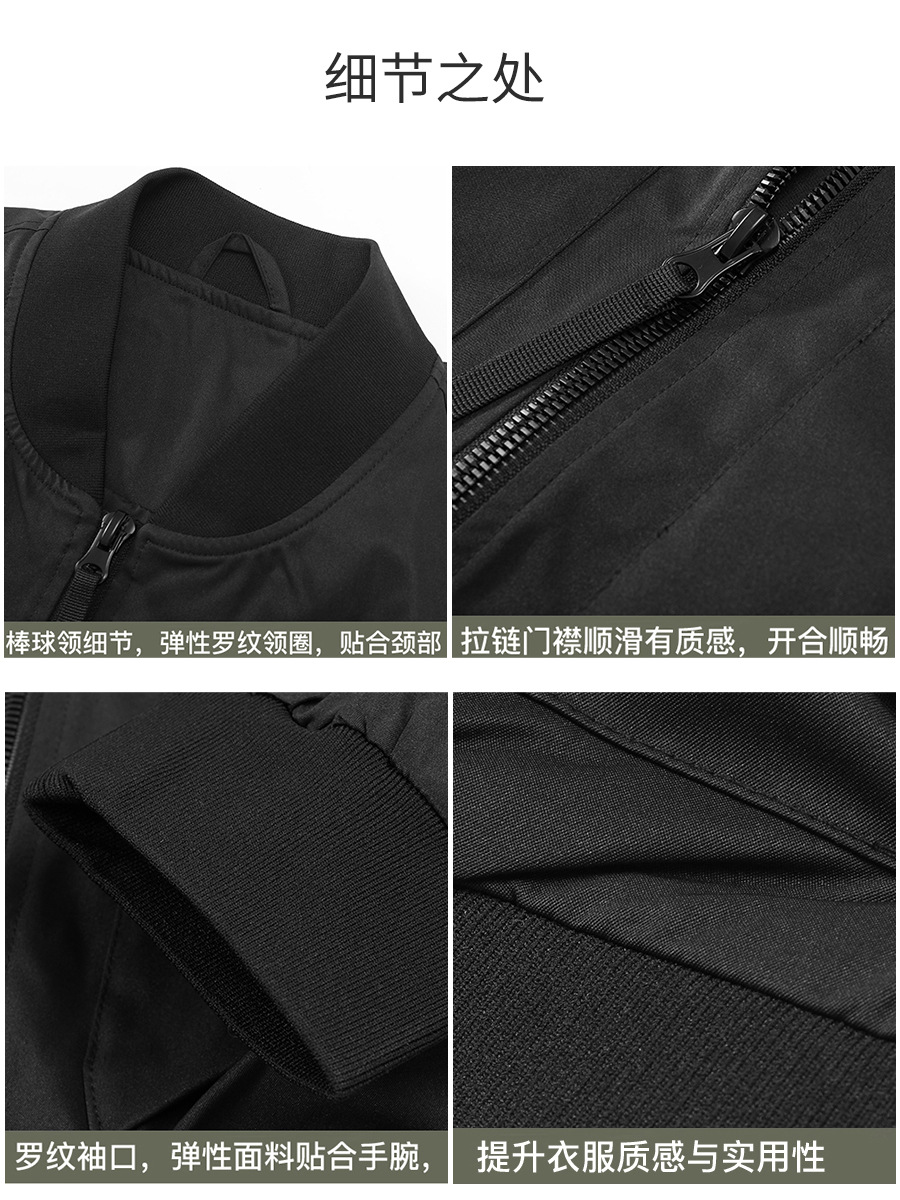 Chaqueta de invierno de hombre ligera de lujo de alto nivel de sensación de terciopelo herramienta chaqueta de béisbol transfronteriza chaqueta de piloto de terciopelo personalizada image 4