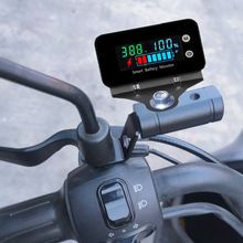 电动车摩托车汽车铅酸锂电池电瓶电压电量百分比表头检测仪7-100V