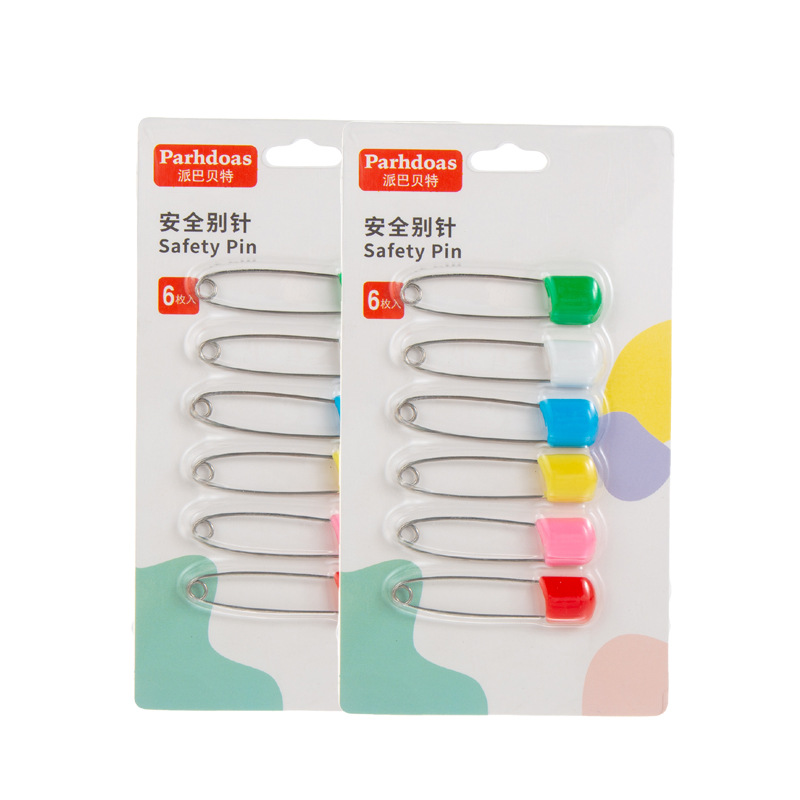 Paibabat Color Baby Pin de acero inoxidable Baby Pin 6 piezas Anti-rebote y anti-deformación 70058