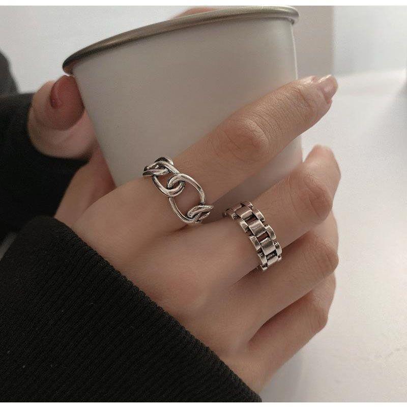 Vintage Hollow Ring Retro Minimalist Style Open Designer Ring_voghion.com