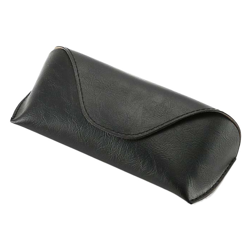 Venta al por mayor bajo foco gafas de sol caja gafas embalaje negro caja suave gafas bolsa al por mayor moda cuero caja conjunto completo fabricante