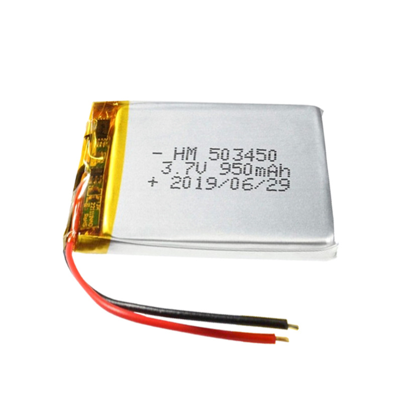 503450聚合物锂电池3.7V950mAh发热服行车记录仪玩具led灯电池