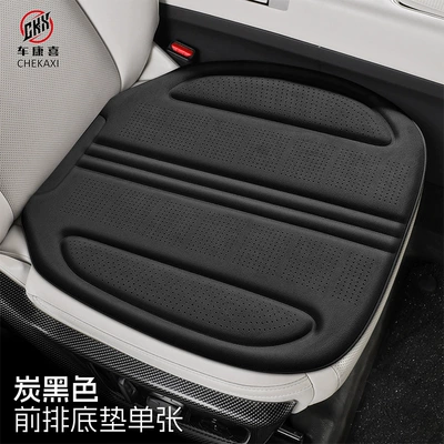 pad, ventilated and breathable, made of | Universal seat cover - single-seat-in-charcoal-black-latex-cotton-high-end-suede-quality-suitable-for-all-car-models