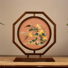 苏绣双面绣摆件苏州手工刺绣台屏高端商务礼品乔迁家具礼品