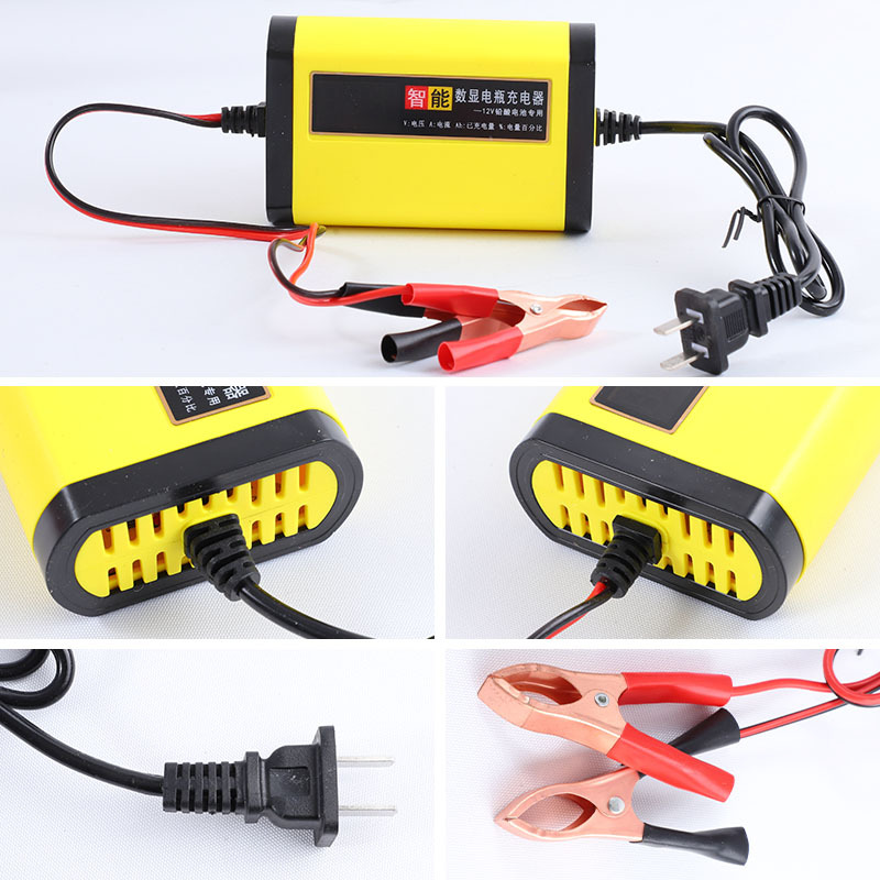 Reparación de batería de motocicleta, batería de almacenamiento de camión pequeño, cargador LCD, 12V voltios, 6A3, 5a2SUV, batería de coche