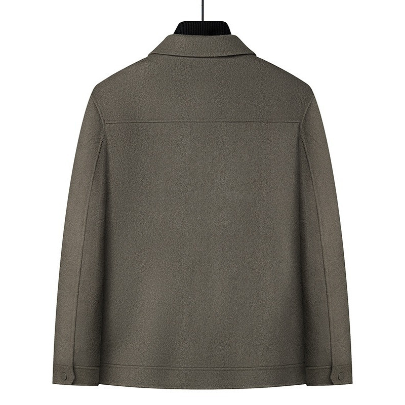 Diseñador original de otoño y invierno para hombres clásicos de doble cara chaqueta de tween más grande para hombres chaqueta de negocios con solapa