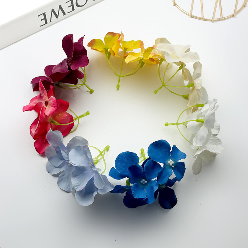 シミュレーション5フォークアジサイ串diyヘアピン頭飾りアクセサリー花球礼箱装飾造花撮影道具置物|undefined