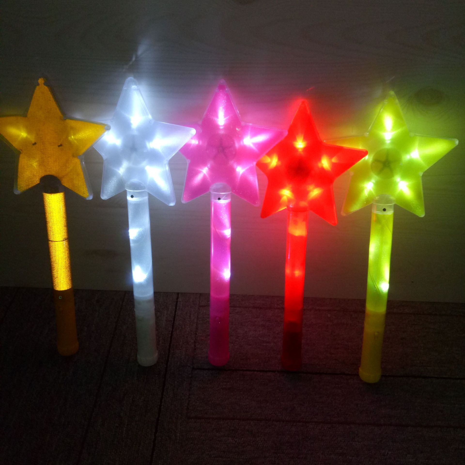 Concierto luminoso palo 46cm electrónico LED Flash Stick plástico largo recto brillante en la noche