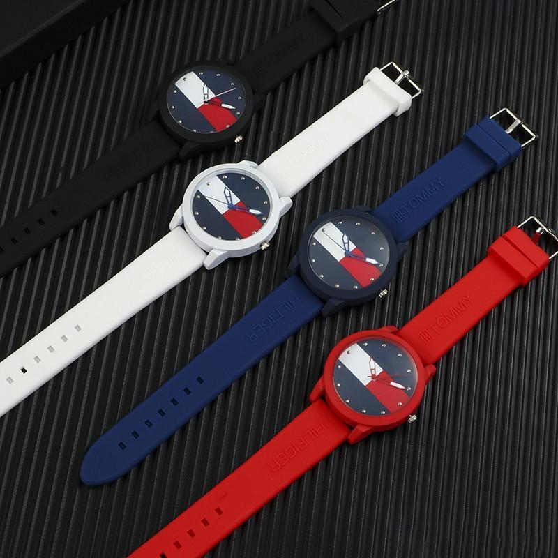 Nuevo color a juego jalea banda de silicona reloj de cuarzo electrónico estudiante casual unisex personalizado reloj de cuarzo