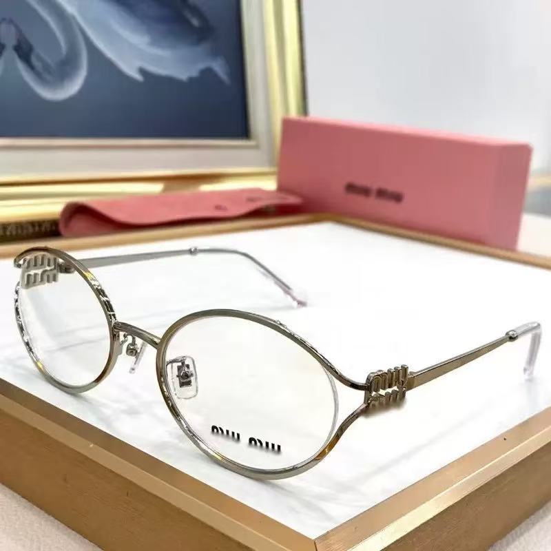 爆款高颜值眼镜框VMU52UV女金属平光近视眼镜架镜猫眼素颜潮防蓝|undefined