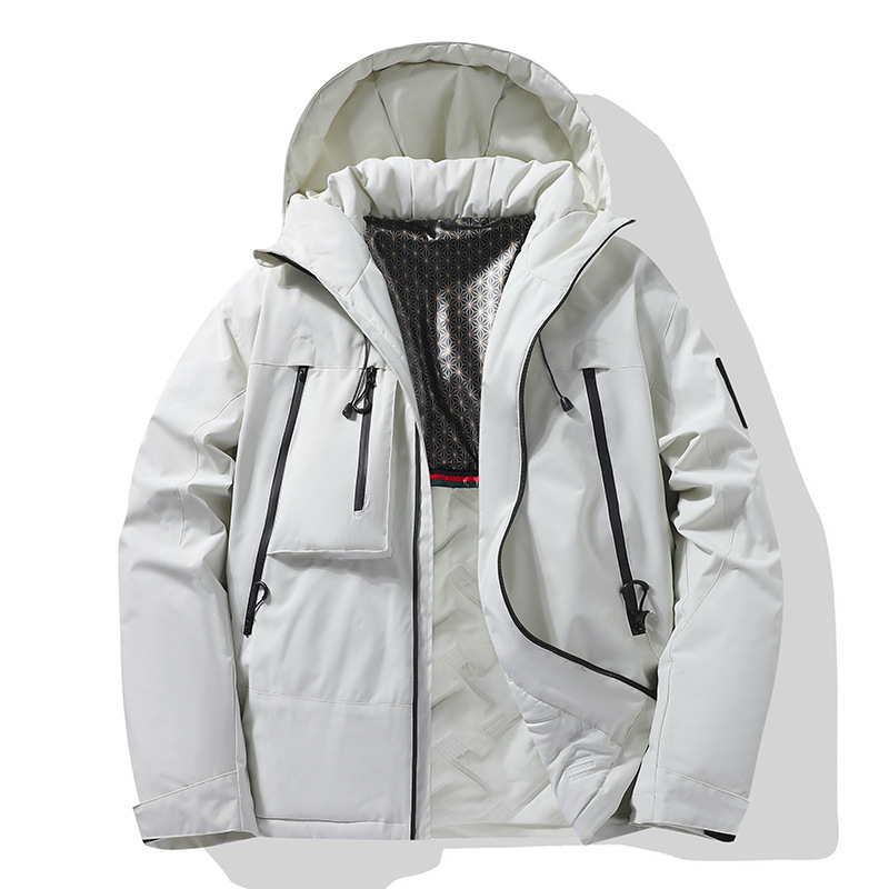 New Autumn and Winter Jacket Upgraded Graphene Hooded Men's and Women's Warm Jacket Three-Proof Outdoor Mountaineering Clothing Cross-Border