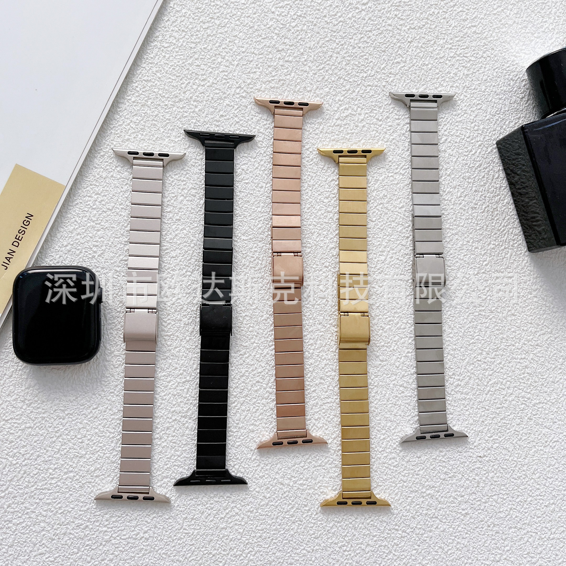 Suitable for Apple Watch SE654 321 stainless steel new 14mm bamboo joint metal watch band