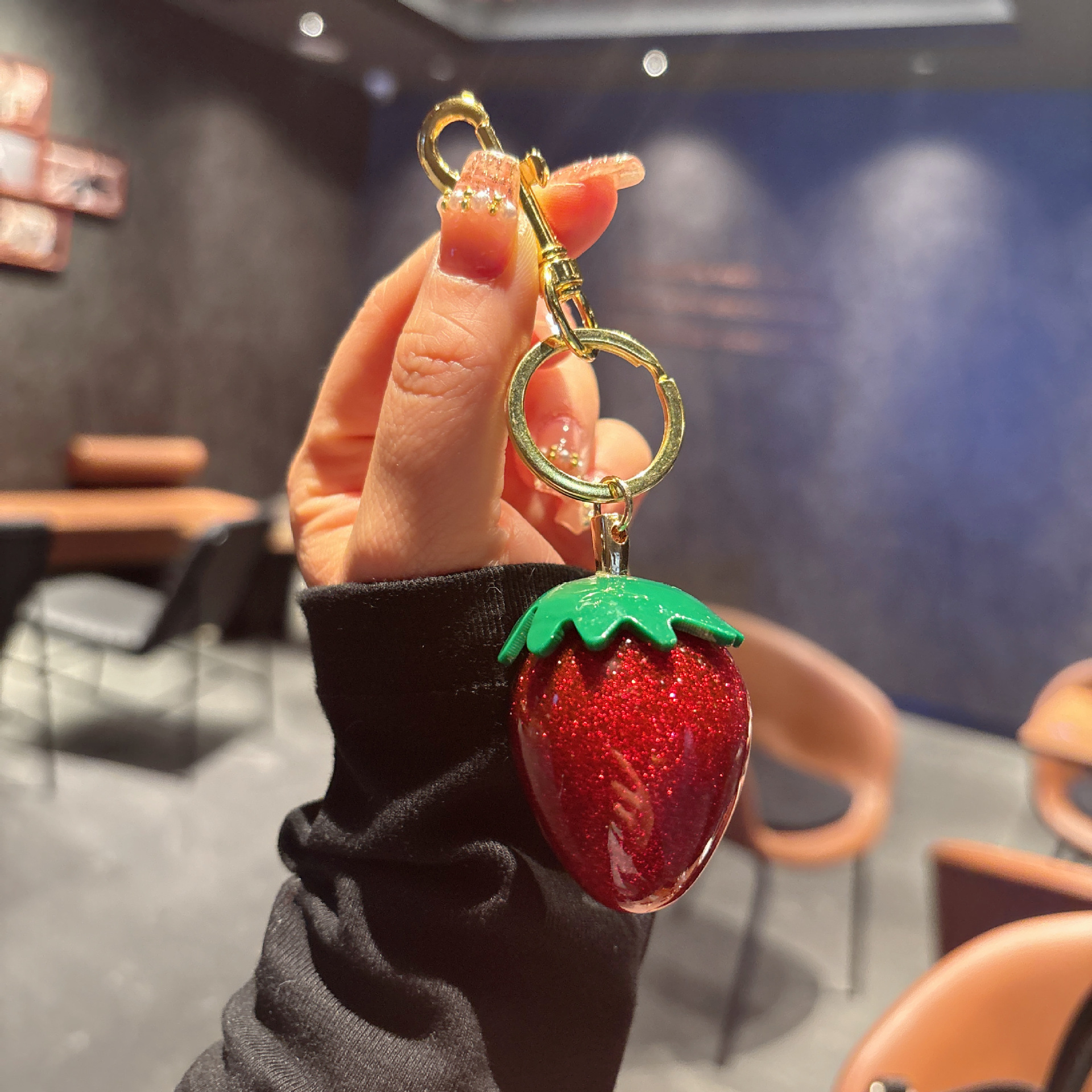 64g Weight Bag Pendant, Keychain Classification 1 Piece Quantity Casual, Street Occasion Resin Material Fruit Pattern Unisex Gender Cute Style 1 Piece Cute Fruit Resin Unisex Bag Pendant Keychain 14