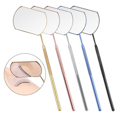 Wholesale eyelash extension tools Square color eyelash inspection mirror Stainless steel anti-fog mirror inspection tool