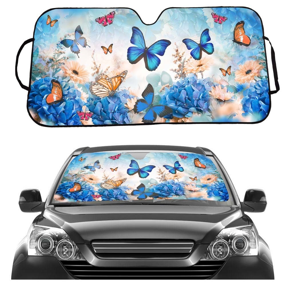 Printed Car Sunshade, Car-Mounted Sun Protection and Heat Insulation Sunblock, Car Interior Accessories