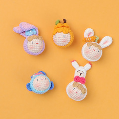 完成品手作りかぎ針編みうさぎ狐団子ひまわり人形キーホルダーストラップアクセサリーカバン飾り小プレゼント
