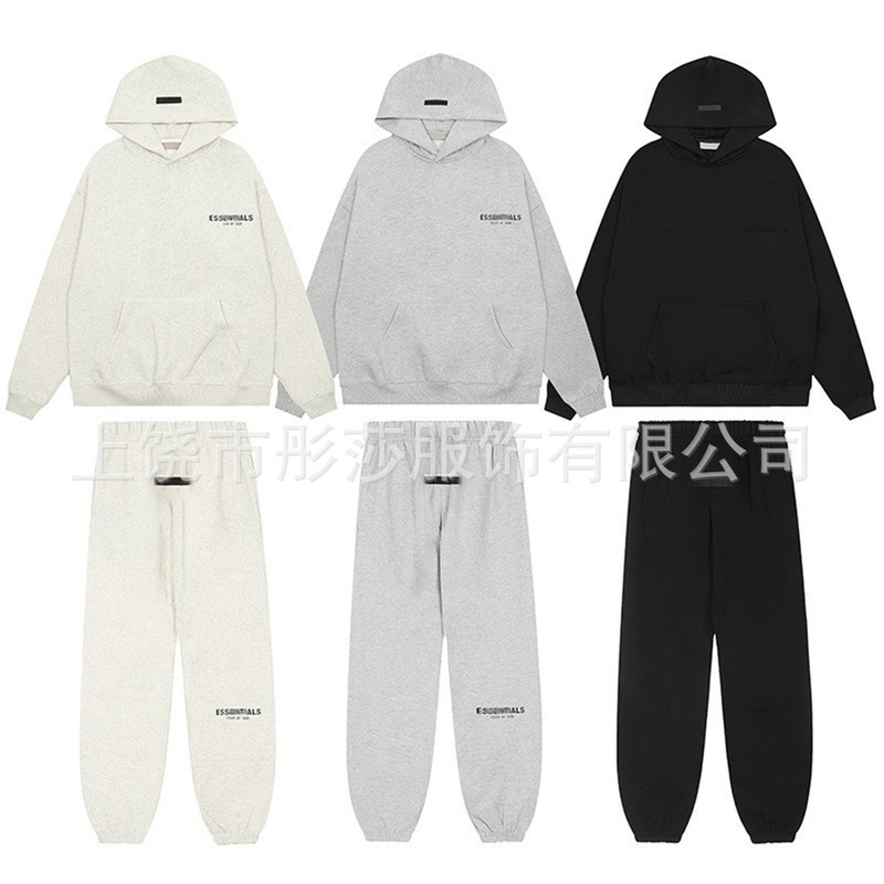 2025SS hooded vests black letter flocking FOG double line ESSENTIALS tide brand cross-border best selling 1977