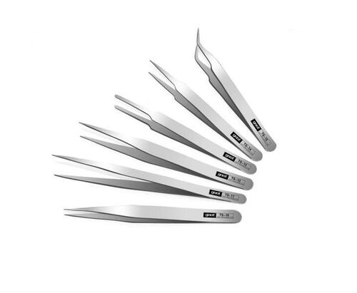 DIY heat shrinkable crystal glue accessories tweezers, hand-painted handmade jewelry, straight elbow tweezers