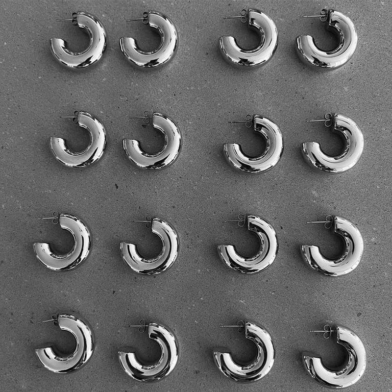 Ear Studs Classification 1 Pair Simple Style Geometric Plating 304 Stainless Steel Gold Plated Stainless Steel Earrings