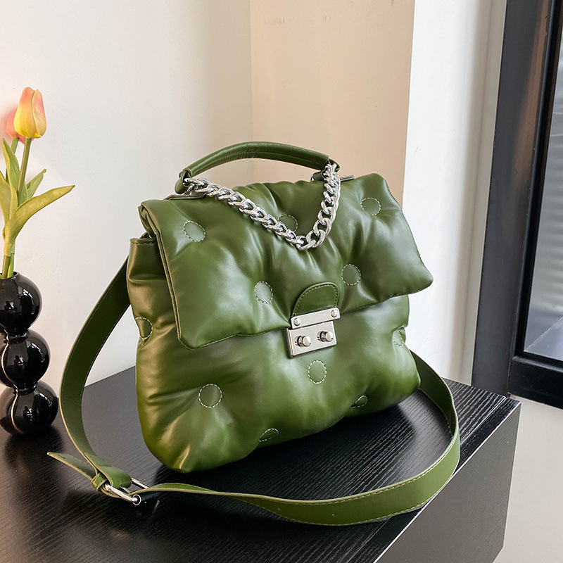 Autumn New Space Cotton Suit Bag Women's Internet Red Bubble Bag High End High Capacity Handheld One Shoulder Crossbody Bag_viptrois.com