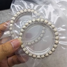 厂家直销批发海南原生态星月菩提石玉料顺白料河豚手串文玩单圈