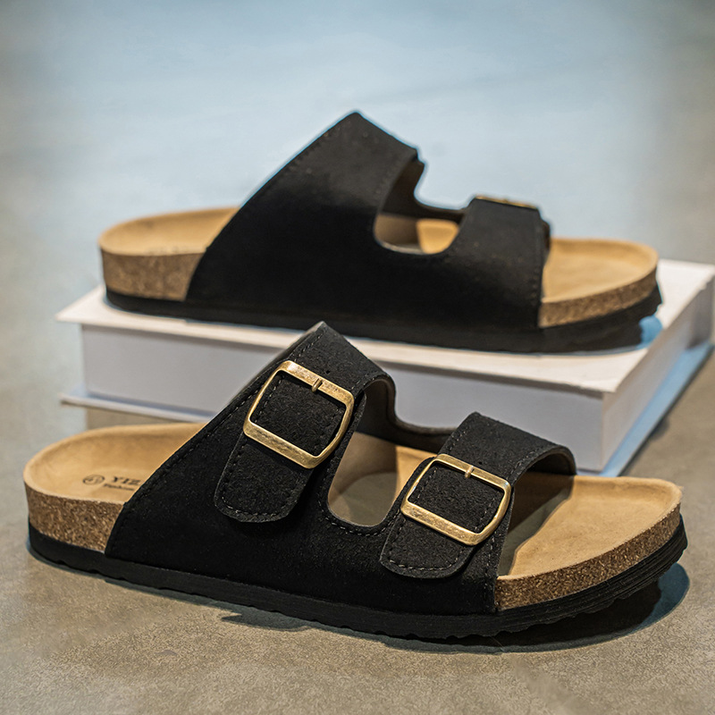 Zapatos de hombre de Amazon transfronterizos 2025 verano nueva moda retro casual Birkengo comercio exterior zapatillas ligeras de una palabra