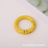 17mm colorful paint spring circle DIY jewelry accessories candy -colored metal opening ring buckle key ring book ring
