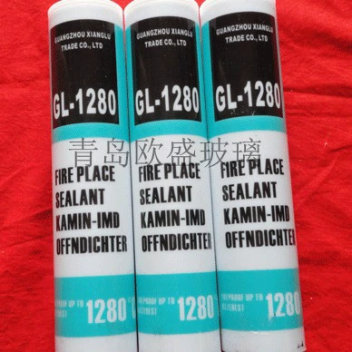 Поставка высокотемпературного клея ГЛ-1280 ° C высокотемпературный клей для стекла черный высокотемпературный герметик промышленный клей