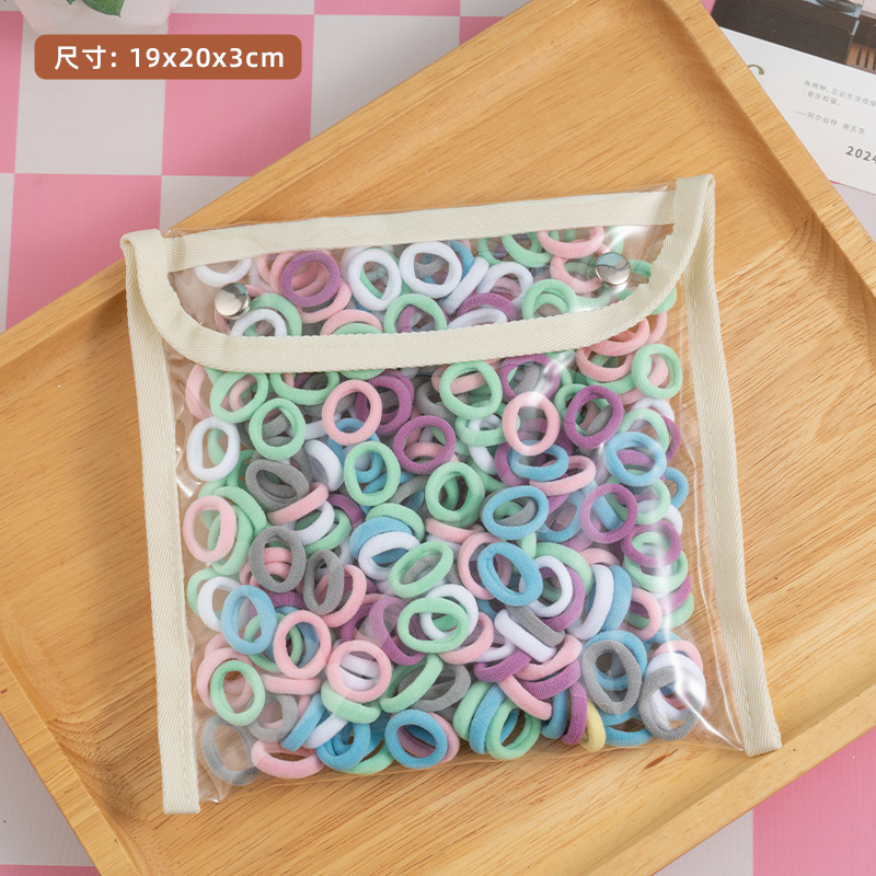 Niños de alta elasticidad cuerda de cabeza no daña cabello toallas de color anillo de cabello niñas correa de cabello bebé cabello anillo de cabello