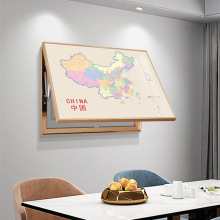 世界中国地图电表箱装饰画现代简约免打孔遮挡弱电闸箱配电盒挂画
