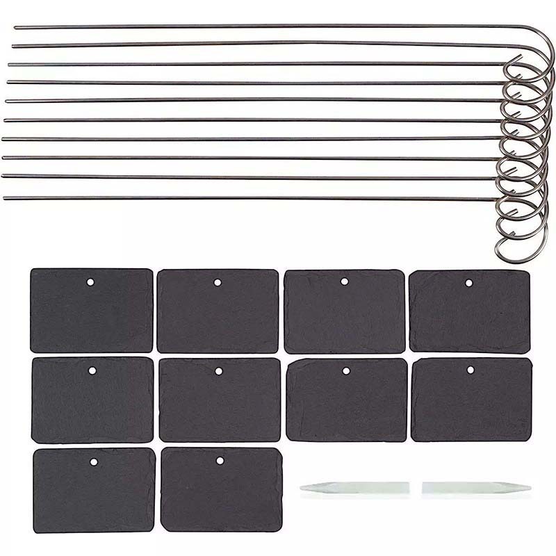 Fabricantes mayoristas etiquetas de plantas de pizarra etiquetas de flores etiquetas de árboles frutales etiquetas de acero inoxidable jardín