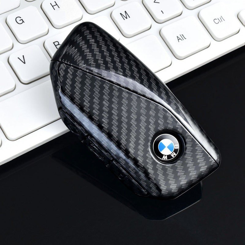 Suitable for New and Old Bmw 1X3 Carbon Fiber Pattern Key Cover 3 Series 5 Series 8 Series 320Li Protective Shell X5X6 Bag 530 Shell Buckle Suitable for New and Old Bmw 1X3 Carbon Fiber Pattern Key Cover 3 Series 5 Series 8 Series 320Li Protective Shell X5X6 Bag 530 Shell Buckle